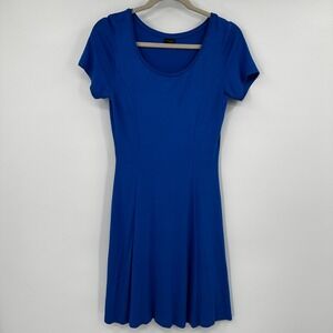LASCANA for‎ VENUS Royal Blue Short Sleeve Fit Flare Dress Women Size 4 USA